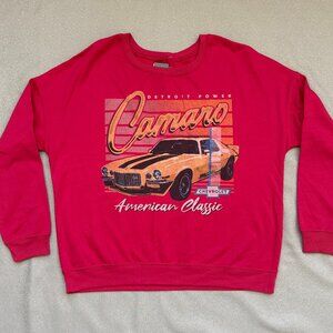 Unisex General Motors Camaro Z28 Red Sweatshirt Size Large